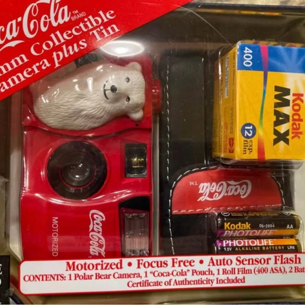 The Limited Red Collectible Camera with Polar Bear Design
